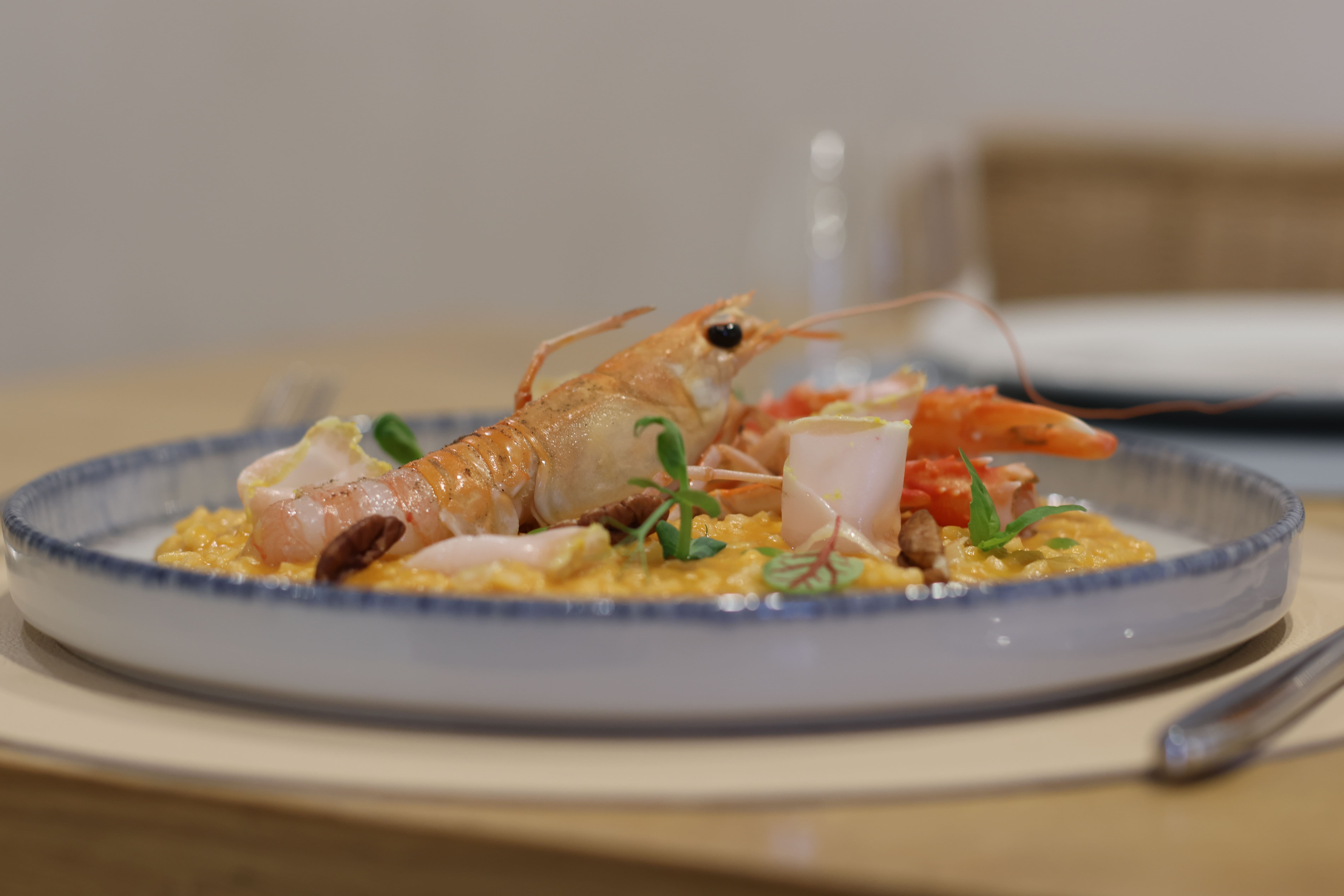 Risotto con scampi